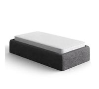 Paulato - Cache-Sommier 1 Place 80-130 cm - Housse de Sommier Extensible Microfibre Bi-élastique Anti-Griffes, Lavable en Machine, Lit 90x190 et 120x190, Oeko-TEX, Made in Italy - Anthracite