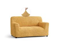 PAULATO - Housse de canapé 2 Places en Microfibre, Tissu bi-élastique Anti-Rayures Lavable en Machine, Technologie WavyTech et Certification Oeko-TEX - Made in Italy - Moutarde