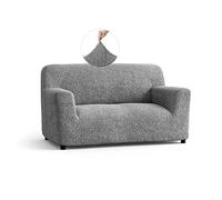 PAULATO - Housse de canapé 2 Places en Microfibre, Tissu bi-élastique Anti-Rayures Lavable en Machine, Technologie WavyTech et Certification Oeko-TEX - Made in Italy - Cendre