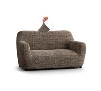 PAULATO - Housse de canapé 2 Places en Microfibre, Tissu bi-élastique Anti-Rayures Lavable en Machine, WavyTech et Certification Oeko-TEX - Made in Italy - Collection Vittoria Marron