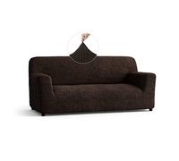 PAULATO - Housse de canapé 3 Places en Microfibre, Tissu bi-élastique Anti-Rayures Lavable en Machine, Technologie WavyTech et Certification Oeko-TEX - Made in Italy - Marron