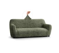 PAULATO - Housse de canapé 3 Places en Microfibre, Tissu bi-élastique Anti-Rayures Lavable en Machine, WavyTech et Certification Oeko-TEX - Made in Italy - Collection Vittoria Vert