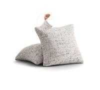 PAULATO - Housse de Coussins en Microfibre Unie, Tissu biélastique Anti-Rayures Lavable en Machine, brevetée WavyTech et Certification Oeko-TEX-Made in Italy - Collection Vittoria Naturelle