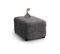 PAULATO - Housse de Pouf Ottomane en Microfibre, Tissu biélastique Anti-Rayures Lavable en Machine, brevetée WavyTech et Certification Oeko-TEX - Made in Italy - Collection Vittoria Gris