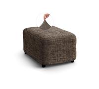 PAULATO - Housse de Pouf Ottomane en Microfibre, Tissu biélastique Anti-Rayures Lavable en Machine, brevetée WavyTech et Certification Oeko-TEX - Made in Italy - Collection Vittoria Marron