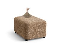 PAULATO - Housse de Pouf Ottomane en Microfibre Unie, Tissu biélastique Anti-Rayures Lavable en Machine, Technologie brevetée WavyTech et Certification Oeko-TEX - Made in Italy - Cappuccino