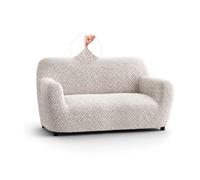 PAULATO - Housse Fauteuil 2 Places Microfibre à Motifs, Anti-Rayures Lavable en Machine, Tissu Biélastique, Certifié Oeko-TEX, Made in Italy - Collection Venezia Naturelle