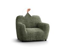 PAULATO - Housse Fauteuil biélastique en Microfibre, Résistante aux Rayures Lavable en Machine, Brevetée WavyTech et Certification Oeko-TEX - Made in Italy - Collection Vittoria Vert
