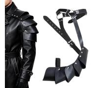 Pauldrons Médiévaux de Chevalier en Cuir Harnais de Poitrine Vintage pour | Protège-Épaules Médiévaux Pour Halloween, Cosplay, Festival Renaissance, , à Thème