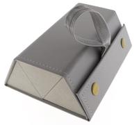 Paule & Knopf Boîte à lunettes pliable - En cuir synthétique - Rangement de lunettes et de voyage - Organiseur pour 3 lunettes - En 2 couleurs - 160 x 130 x 60 mm