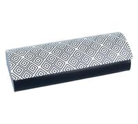 Paule & Knopf Kathrin Étui à lunettes élégant et robuste - Étui en métal semi-circulaire avec housse en cuir synthétique de qualité supérieure - Coque rigide solide pour homme et femme - Protection de