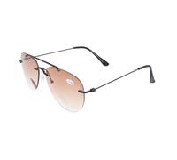 Paule & Knopf Lunettes de soleil bifocales Volker pour une lecture confortable en déplacement, noir/marron, +3,50 dpt