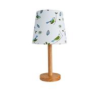 Pauleen 480.36 48036 Cute Bird Max. 20W luminaire à Poser E27 Lampe Chambre Enfant Oiseaux Vert Bleu Tissu/Bois sans Ampoule, Blanc
