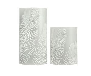 Pauleen 48117 Cosy Feather Candle bougie de cire avec pile avec minuterie de 6 heures Bougies LED kit de 2