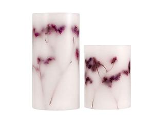 Pauleen 48129 Shiny Bloom Candle Cire avec Pile avec minuterie de 6 Heures Bougies LED kit de 2, 0.2 W
