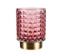 Pauleen 48132 Cute Glamour Lampe Mobile Poser minuterie 6h Pile luminaire câble Verre Rose/Métal, 0.4 W