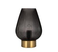 Pauleen 48158 Crystal Gloom Lampe Anthracite Luminaire à Poser Style Cristal Max 40W E14 fumé/Laiton 230 V Verre