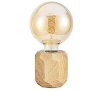 Pauleen 48159Wood Sparkle lampe à poser en bois scandinave Luminaire à poser luminaire cube max 25W E27 Bois 230 V