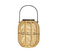 Pauleen 48168 Lanterne balcons ou Jardins Sunshine Treasure, Beige, éclairage extérieur, Plastique, rotin, Solaire 3000K, Polyrattan, 0.06 W