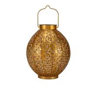 Pauleen 48176 Lanterne solaire pour balcons ou jardins Sunshine Aura, doré, éclairage extérieur, métal, solaire 3000K