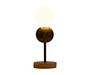 Pauleen 48191 Lampe à poser Marble Dream 20 watts max. noir, bois, marbre, bois E27