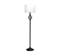 Pauleen 48209 Grand Beauty Max. 20 Watt Blanc, Noir Lampadaire au Look Classique en Tissu, métal E27