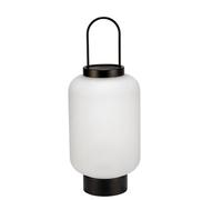 Pauleen 48253 lanterne mobile LED Glow IP44 avec minuterie et pile incl. 1x0,2 watts Outdoor verre noir, satin synthétique, métal 2700 K