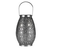 Pauleen 48294 Lanterne LED Sunshine Temptation 23,5 cm Argent IP44 luminaire Solaire, Métal, 0.025 W