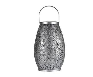 Pauleen 48295 Lanterne LED Sunshine Temptation 27,5 cm Argent IP44 luminaire Solaire, Métal, 0.025 W