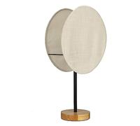 Pauleen 48297 Lampe à Poser Boho Darling E27 Max. 20W Beige, Métal, Tissu, Table de Chevet Bois