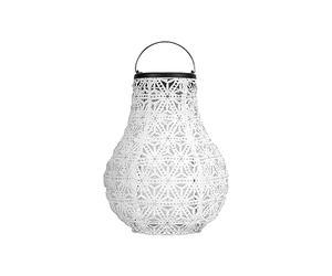 Pauleen 48303 Lanterne LED Sunshine Blaze Blanc IP44 Lampe Solaire, Tyvek-Polyethylenvlies, 0.06 W