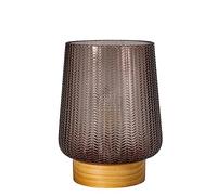 Pauleen 48311 LED Mobile Lampe Fancy Glamour Timer Pile Taupe Luminaire à Poser, Verre, 0.8 W