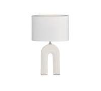 Pauleen 48320 Luminaire de table Glow of Purity E14 max. 20 W Blanc Tissu beige Céramique Lampe de chevet