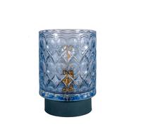 Pauleen 48313 LED Mobile Chic Glamour minuterie Pile Ice Blue Lampe à Poser, Verre, 0.4 W, Bleu Glace