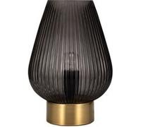 Pauleen Crystal Gloom Lampe À Poser En Verre gris fumée, laiton