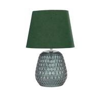 Pauleen Lampe À Poser Crystal Velours Max40w E14 Verre/Tissu Vert 230v