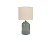 Pauleen Lampe à poser Paulmann 48325 Sandy Glow E14 max. 20 W, couleur crème, tissu vert, céramique