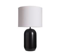 Mystic Shine Lampe De Table Max 20w E14 Blanc/Noir 230v Tissu/Céramique