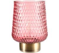 Pauleen 48134 Sweet Lampe Mobile Poser minuterie 6h Pile luminaire câble Verre Métal, 0.8 W, Rose Glamour