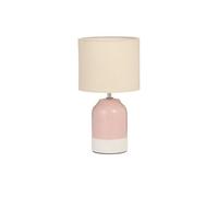 Pauleen 48323 Lampe à poser Sandy Glow E14 max. 20W Crème, Rose tissu, céramique