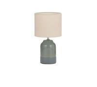 Pauleen Lampe À Poser Sandy Glow Max20w E14 H33cm Tissu/Céramiq Beige/Vert 230v