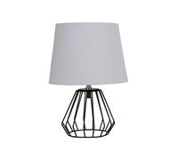 Pauleen Lampe À Poser Shiny Diamond Max20w E27 H32cm Tissu/Alu Gris/Nr 230v