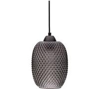 Pauleen Luminaire en suspension Gleaming Glamour 158mm E27 max. 20W Verre fumé#Noir Noir G