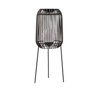 Pauleen Paulmann 48178 Sunshine Coziness Lampadaire solaire pour balcon ou jardin Noir Éclairage extérieur Matère plastique, rotin, métal Solaire 3000K