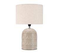 Pauleen Lampe à poser Tender Pearl 48223 – faite à la main, tissu céramique, E14 max. 20 W Beige