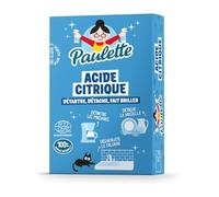 Paulette - Acide Citrique en Poudre - Détartrant Multi-Usage - 400g | Produit Ménager Anticalcaire - 100% d'Ingrédients d'Origine Naturelle - Ecocert - Marque Française