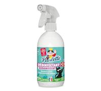 Paulette - Désinfectant Assainissant Animaux - Multi-Surfaces - 99,4% Naturel, Certifié Ecocert - Fabriqué en France - Parfum Pin - Spray 500 ml
