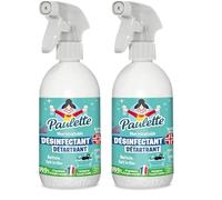 Paulette - Désinfectant Détartrant Ménager - Multi-Surfaces - 99,9% Naturel, Certifié Ecocert - Fabriqué en France - Parfum Lavande - Spray 500 ml (Lot de 2)