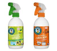 Paulette - Pchi-Pchiiit à Vitres Citron - Alcool Ménager Dégraissant pour Toute Surface en Verre, Ecocert - 500ml & Savon Noir - Ultra-Dégraissant Ménager Multi-Surfaces Ecocert - 500 ml