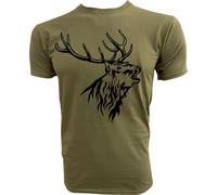 PAULGOS T-shirt homme "Tête de cerf